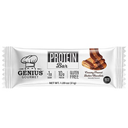 Genius Gourmet Protein Bar, Gluten Free Bars, Premium MCTs, Low Carb, Low Sugar (Chocolate Peanut Butter, 10 Count (Pack of 1))