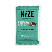KiZE Bar, Vegan Almond Butter Chocolate Sea Salt, 6g Vegan Plant Protein, Dairy Free, Gluten Free, No Added Sugar, Simple Ingredient, 10 count…