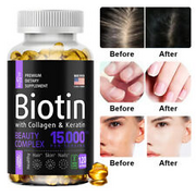 BIOTIN 30 To 120 Capsules 5000mcg Support Healthy Hair Skin Nails Growth