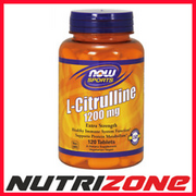 NOW Foods L-Citrulline 1200mg Extra Strength Protein Metabolism - 120 tablets