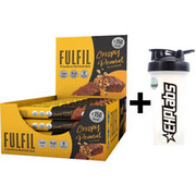 Fulfil Vitamin Protein Bar Crispy Peanut 18 x 37g + EHP Shaker DATED SEP/2023