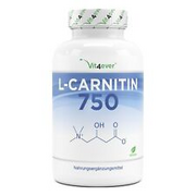 L-Carnitin 750 - 180 Kapseln (vegan) - 3000mg Tartrat / Tagesportion hochdosiert