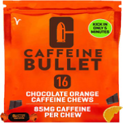 Caffeine Bullet Energy Chews - Chocolate Orange. 16 * 85mg Caffeine Sweets - & A