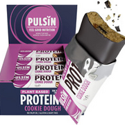 Pulsin - Cookie Dough Vegan Protein Bars - 12 x 57g - 14.8g Protein, 13.9g 227 -