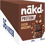 Nakd Cocoa Hazelnut Protein Bar - Vegan - Gluten Free - Healthy Snack, 45g Pack