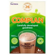 Complan Chocolate Flavour Nutrition Drink Powder 4 x 57g Sachets - 6 Pack