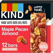 KIND Bars, Gluten Free Snack Bars, Maple Pecan Almond, High Fibre,  12 x 40g