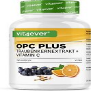 OPC + Vitamin C = 240 Kapseln mit 450 mg reinem OPC  - Traubenkernextrakt Vegan