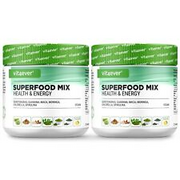 Superfood-Mix - 840g Pulver - Moringa, Spirulina, Chlorella, Gerstengras Vegan