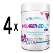 (632 g, 120,80 EUR/1Kg) 4 x (Allnutrition Collagen-Beauty Fish, Strawberry - 15