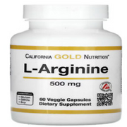 California Gold Nutrition, L-Arginine, 500 mg, 60 vegetarische Kapseln