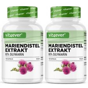 2x Mariendistel = 360 vegane Kapseln 500 mg 100% Mariendistel Extrakt - Vit4ever