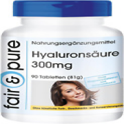 Fair & Pure® - Hyaluronsäure 300Mg - Hochdosiert - 90 Hyaluronsäure-Tabletten