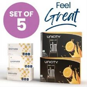 3X Unicity FEEL GREAT PACK (3 x UNIMATE Zitronen-Ingwer &amp; 2 x Bios Life SLIM