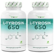 2x L TYROSIN = 480 Kapseln (vegan) a 650 mg Hochdosiert - Aminosäure