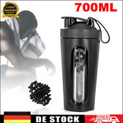 Edelstahl Shaker Proteinshake BPA Frei mit Kugel für Sport und Fitness 700 ml