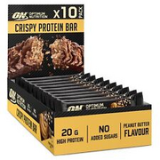 Optimum Nutrition Protein Crisp Bar, 10 x 65 g Riegel, Peanut Butter