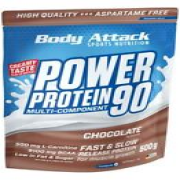 Body Attack Power Protein 90, 500 g Beutel, Chocolate
