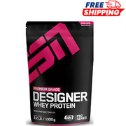 Brand ESN Designer Whey Protein, Natural, 1000 g Pouch Free Shipping