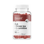 (156g, 104,55 EUR/1Kg) OstroVit CLA + Green Tea + L-Carnitine (90 Caps) Unflavo
