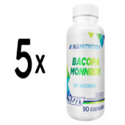 (225 g, 244,61 EUR/1Kg) 5 x (Allnutrition Bacopa Monnieri - 90 caps)