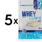 (3500 g, 35,13 EUR/1Kg) 5 x (Allnutrition Whey Delicious, White Chocolate Cocon