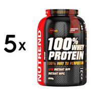(11250 g, 24,89 EUR/1Kg) 5 x (Nutrend 100% Whey Protein, Chocolate Cocoa - 2250