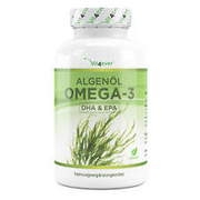 90x Algenöl Omega-3 Kapseln Vegan + Pflanzlich- 450 mg DHA & 225 mg EPA pro Tag