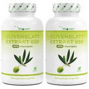 2x Olivenblatt Extrakt 650mg = 360 Kapseln (V) 40% Oleuropein Antixoidans Oliven