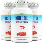 3x Krill Öl Superba2 = 360 Softgels - 1000 mg / Tag - Premium Krillöl Omega3 -