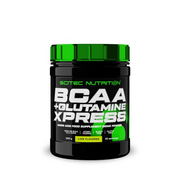 Scitec Nutrition BCAA + Glutamine Xpress – Essential Amino Acid Blend – with 5g 2:1:1 BCAAs – 5g Glutamine – Fortified with Taurine, 300 g, Lime
