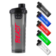 Alpha Designs | Protein Shaker Bottle | 1000ml Gym Cup | for Protein Powder Shakes & Sports Supplements | Pre Workout Mixer | BPA Free | 1L | BEAST