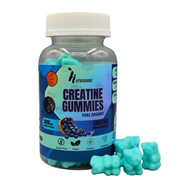 Nutrisurge Creatine Monohydrate Gummies 3000mg for Men & Women - 60 Natural Blueberry Flavored Chewable Creatine Gummies - Pre Workout Gym Supplement, Vegan-Friendly