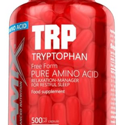 AMIX L-Tryptophan-Triptophian Sports Supplement, essentielle Aminosäure, die die Muskelregeneration verbessert, die Ruhe verbessert, die Stimmung verbessert, 90 Kapseln