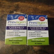 PREVAGEN Regular Strength 10mg 30 Mixed Berry Chewables - 2 BOTTLES NEW IN BOX!