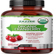 USDA Organic Cranberry 25:1 Extract, 12,500 Mg Strength, 100 Vegan Capsules, ove