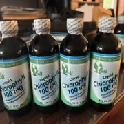 World Organic - Chlorophyll Liquid 100mg 8 oz liquid Ea. (Lot Of 4) ..