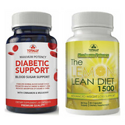 Blood Sugar Dietary Supplements & Lemon Lean Weight Loss Fat Burner Diet Pills