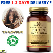 Biotina 10,000 mcg 120 Cápsulas - Energía, Metabolismo, Cabello, Piel y Uñas USA