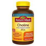 Nature Made Choline 800 mg, 180 Capsules