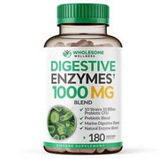 Digestive Enzymes 1000MG Plus Prebiotics & Probiotics Supplement, 180 Capsules