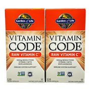 2X Garden Of Life Vitamin Code Raw Vitamin C Dietary Supplement -120 Capsules -