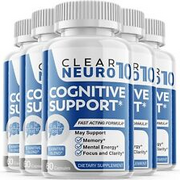 (5 Pack) Clear Neuro 10 - Brain Productivity & Cognitive Support - 300 Capsules