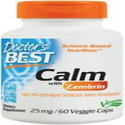 Doctors Best Calm with Zembrin, Combat Stress & Tension, 25mg 60 Veg Capsules