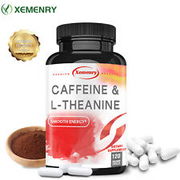 Caffeine & L-Theanine 150mg - Brain Booster Supplement, Energy Support, Relax