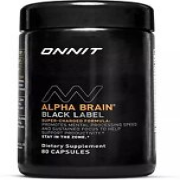 Alpha Brain Black Label - Premium Citicoline Brain Supplement Capsule - 80ct