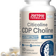 Jarrow Formulas CDP Choline Capsules, 250 Mg Dietary Supplement for Memory and B