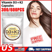 300/600X Vitamin D3 K2 Supplements Softgels, Vitamin D3+K2 Capsules US