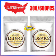 300/600X Vitamin D3 K2 Supplements Softgels, Vitamin D3+K2 Capsules